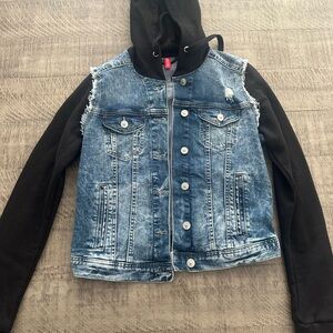 H&M Divided Denim Jacket with Black Hood